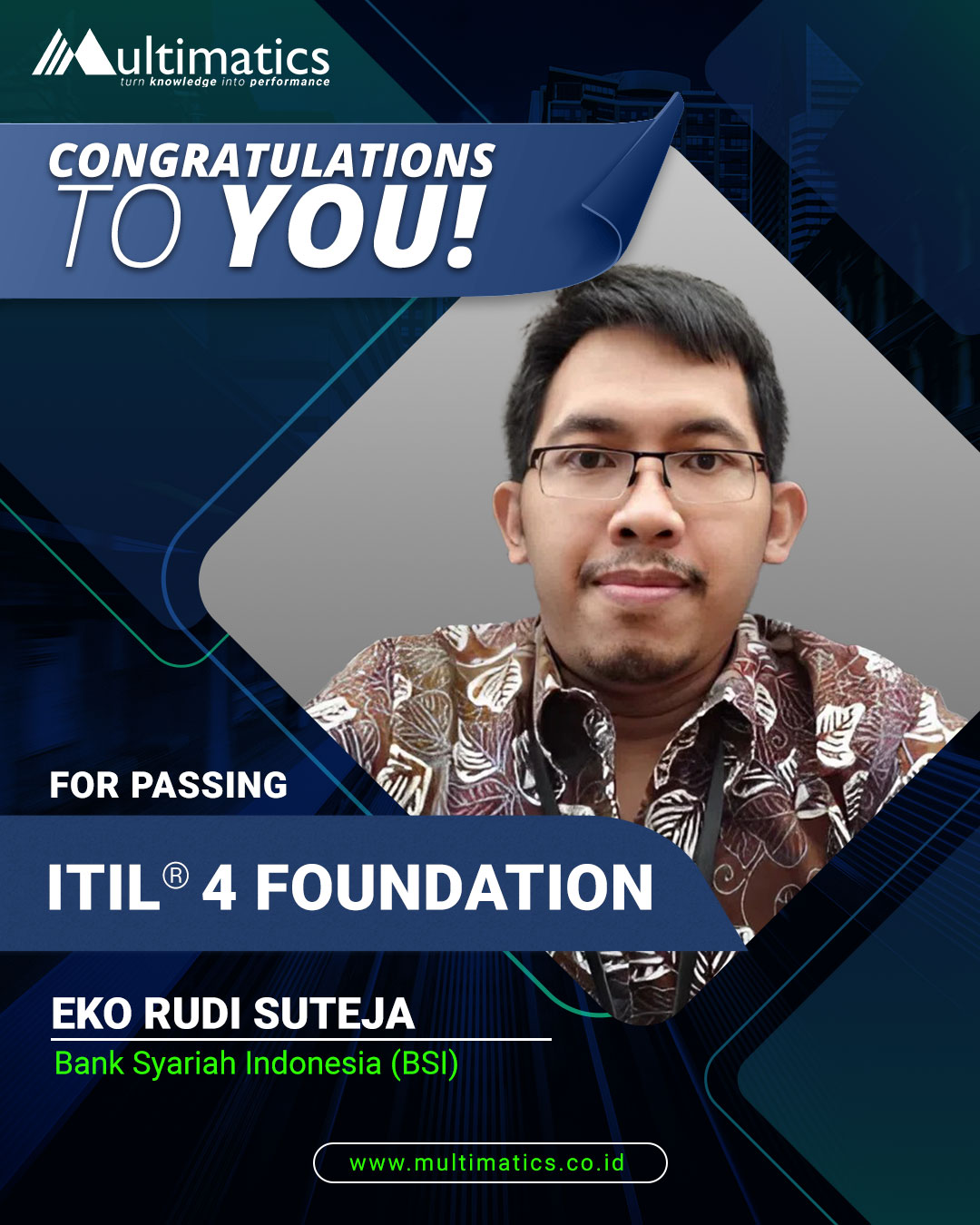 Congratulation Abdul Hamam