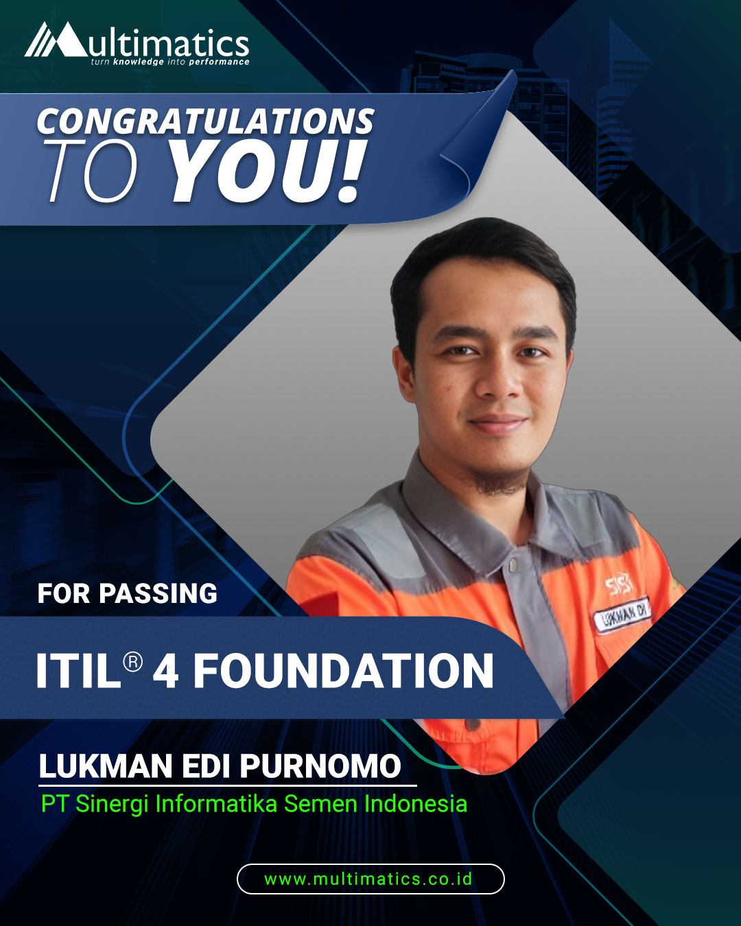 Congratulation Abdul Hamam